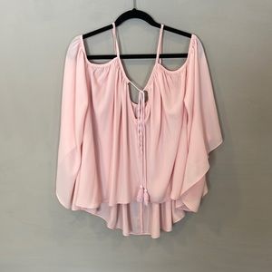 Light pink cold shoulder top